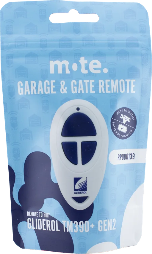 Mote packaged remote to suit Gliderol TM390+ GEN2