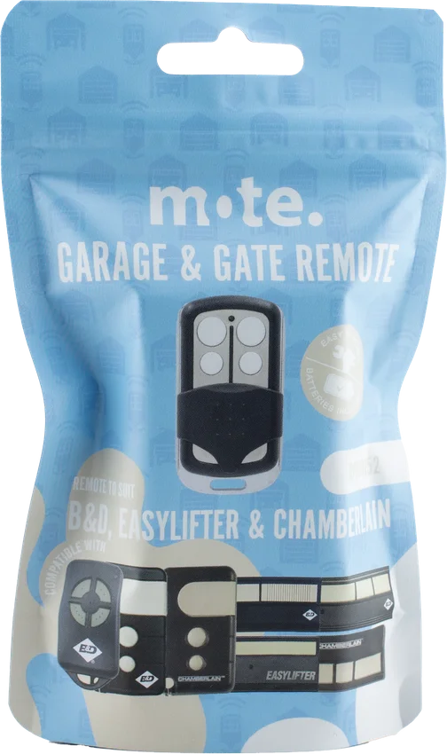 Mote packaged remote to suit B&D, Easylifter & Chamberlain