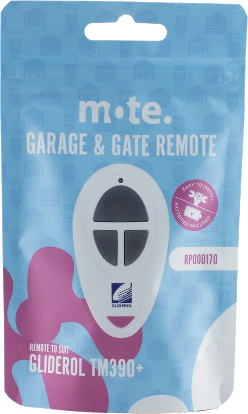 Mote packaged remote to suit Gliderol TM390+