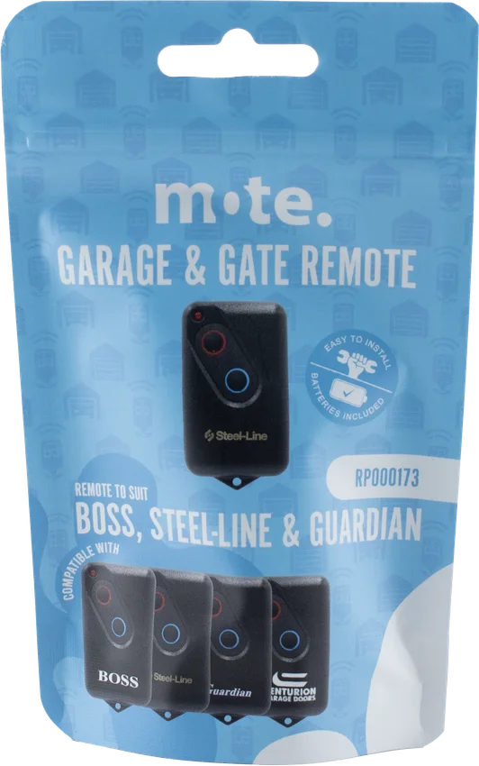 Mote packaged remote to suit Boss, Steel-Line & Guardian