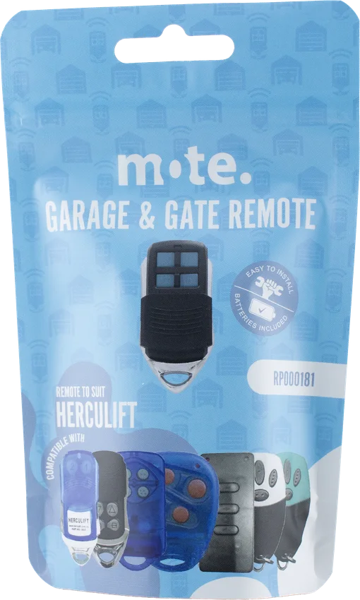 Mote packaged remote to suit Herculift
