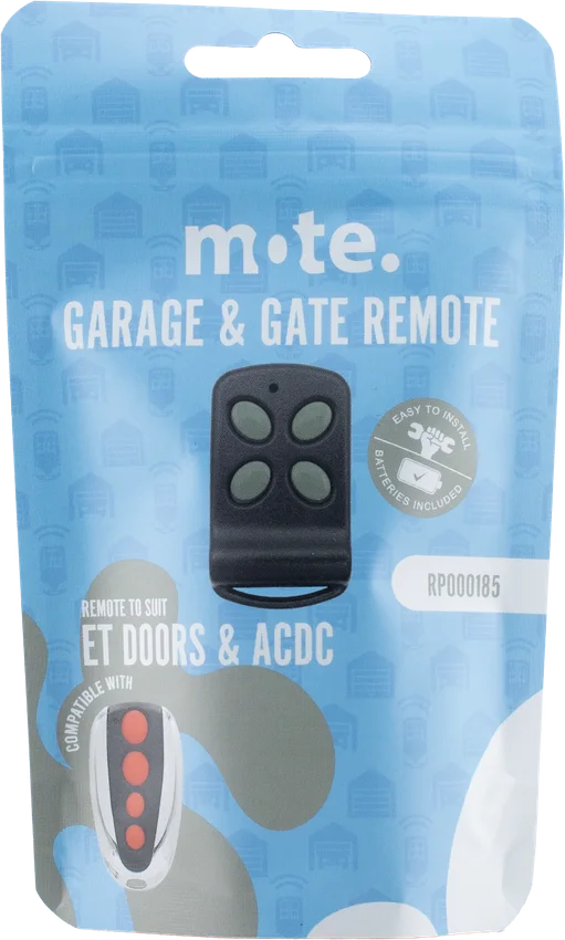 Mote packaged remote to suit ET Doors & ACDC